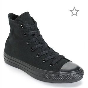 High top all black converse